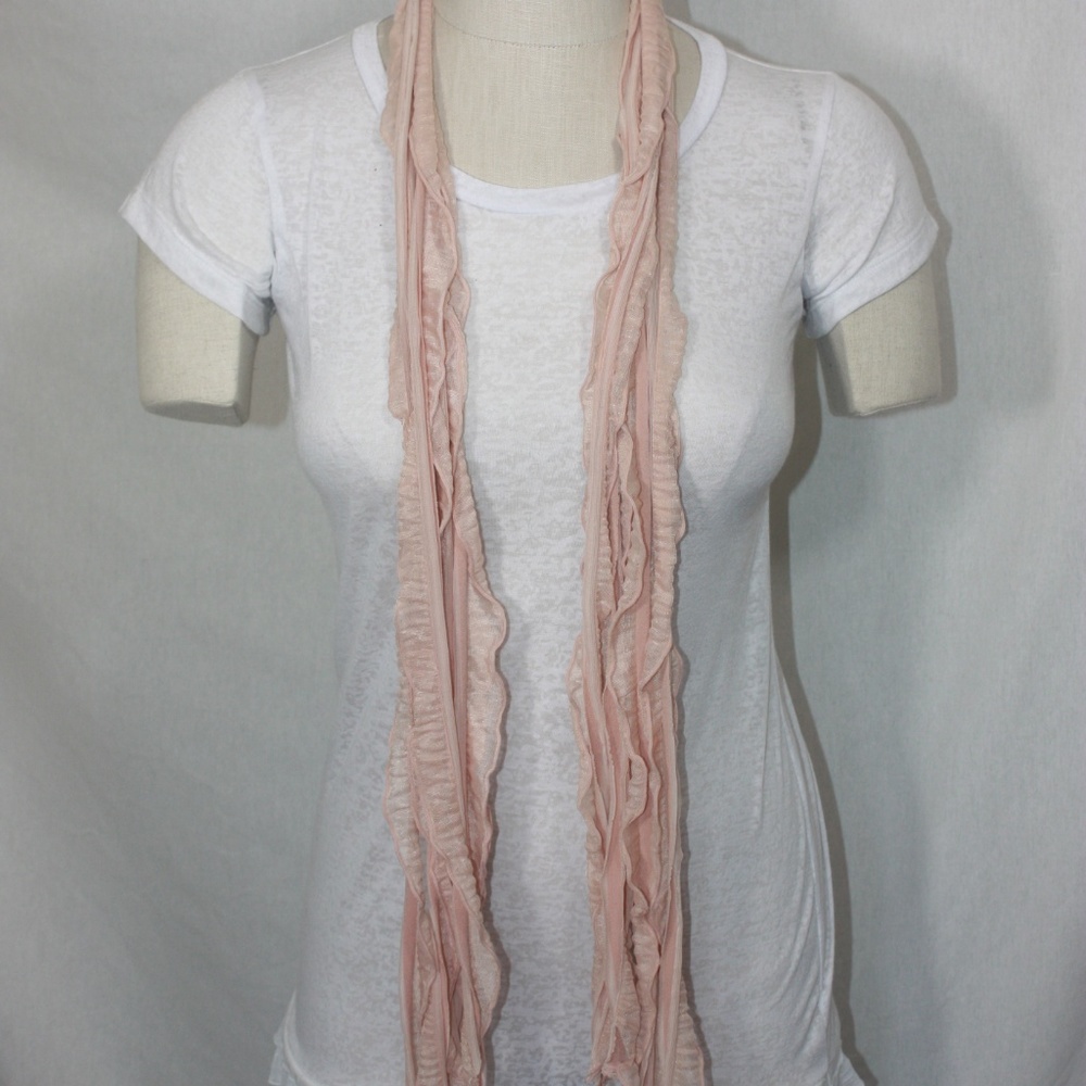 Pink Solid and Patterned Scarf Accessory - Picture 5 of 8